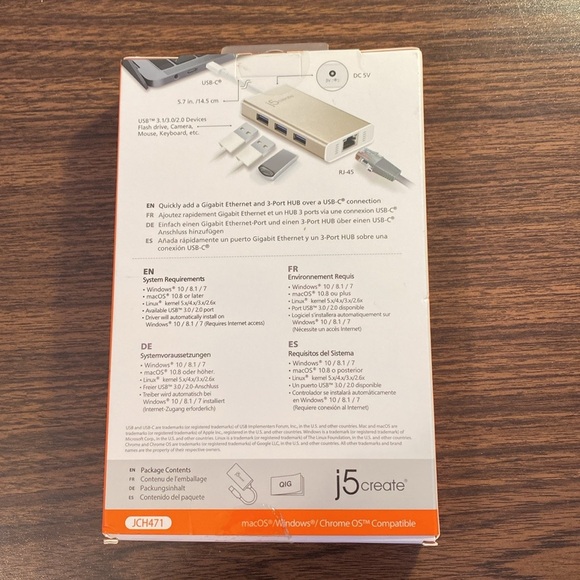 j5 Create USB-C Multi-Adapter Gigabit Ethernet/USB 3.1 HUB NWT - Picture 3 of 11
